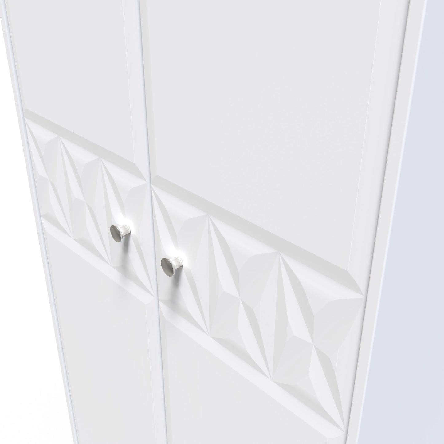 Pixel Tall Wardrobe White 2 Doors 1 Shelf 77cm