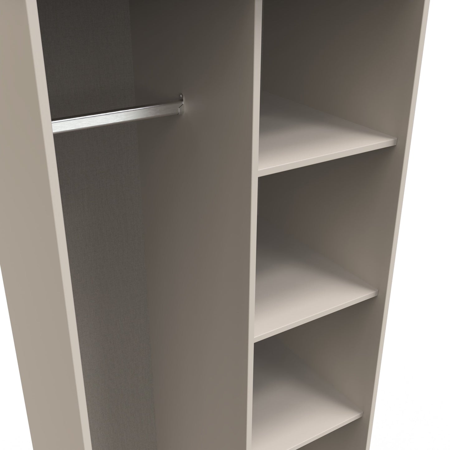 Pixel Tall Wardrobe Off-white 5 Shelves 77cm