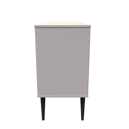 Pixel Large Sideboard Off-white 2 Shelves 6 Drawers 152cm