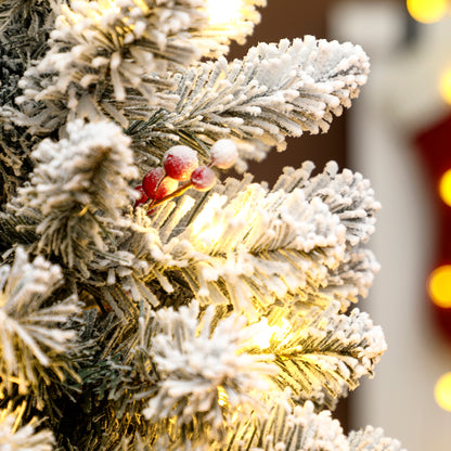 2ft Prelit Christmas Tree Artificial - White Frosted Green Ornament Warm White 72 Tips