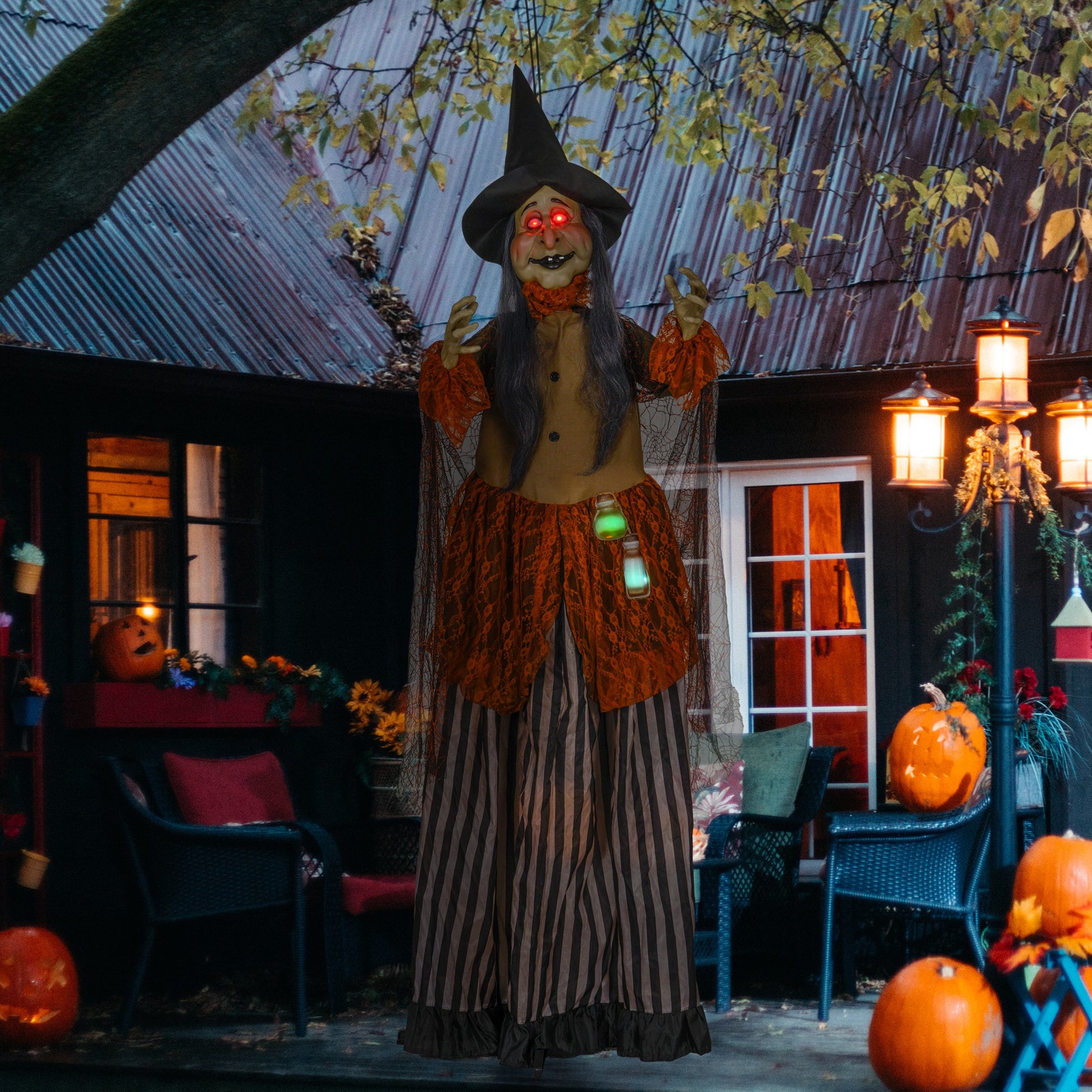 Animated Witch Halloween Decoration - 183cm Primary Image