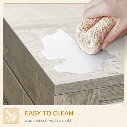 Pawhut Two-In-One Dog Cage & Side Table With Two Doors Cushion For Large Dogs