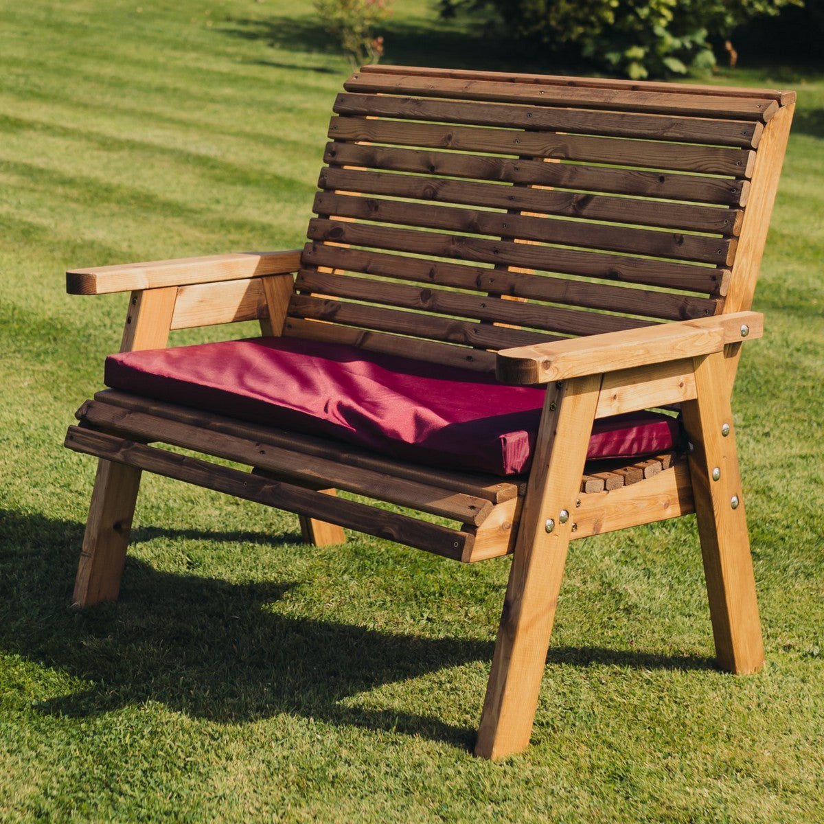Amesbury Burgundy Waterproof Double Seat Cushion by Churnet Valley - R2C Primary Image