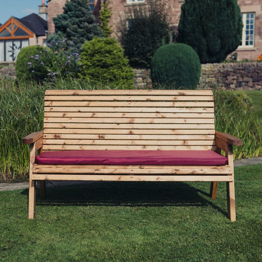 Amesbury Burgundy Waterproof Seat 3 Seat Cushion by Churnet Valley - R3C