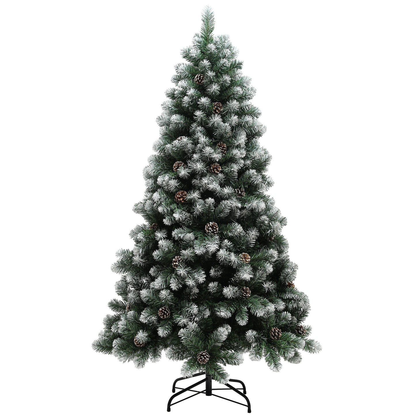6ft Pinecone Christmas Tree Artificial - White Frosted Green  774 Tips Primary Image