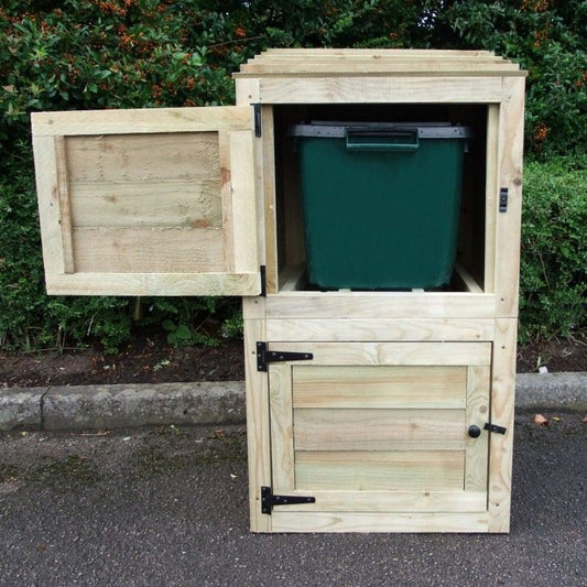 HNP Pent Bin Store - Classic Pressure Treated Overlap