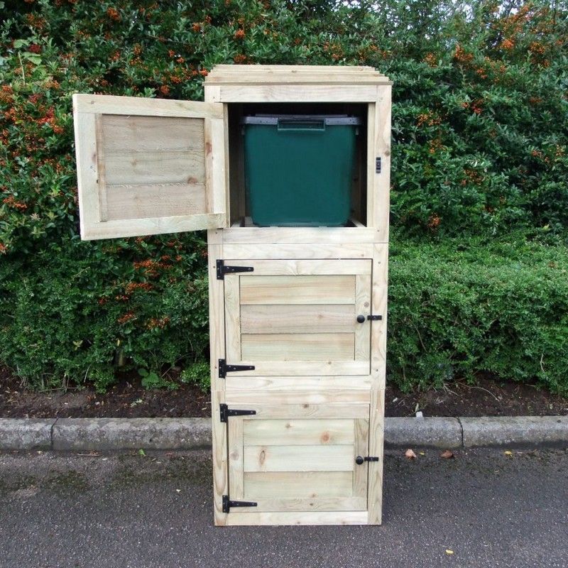 HNP Pent Bin Store - Classic Pressure Treated Overlap