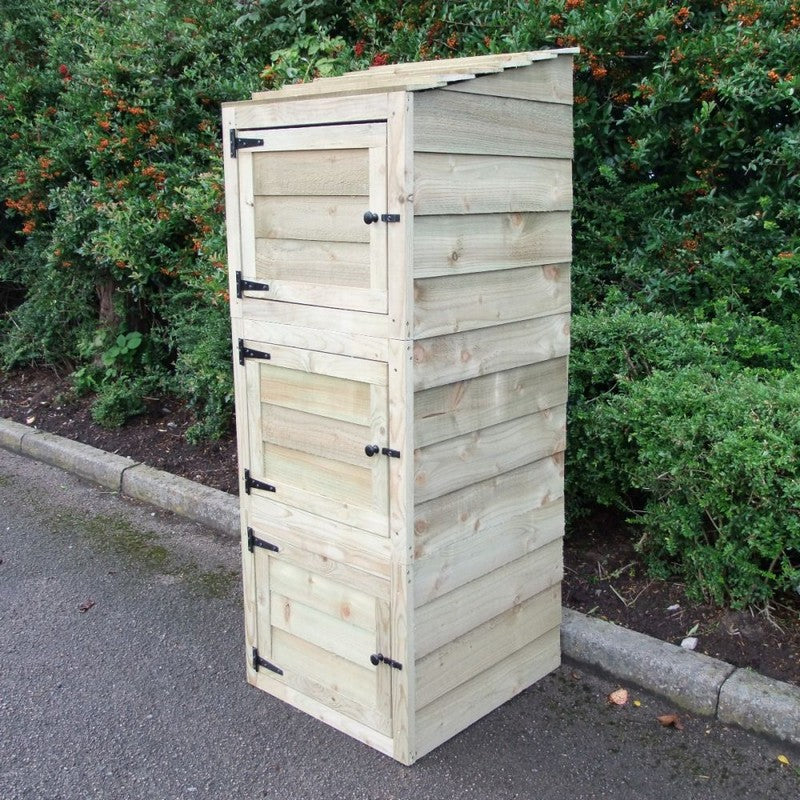 HNP Pent Bin Store - Classic Pressure Treated Overlap