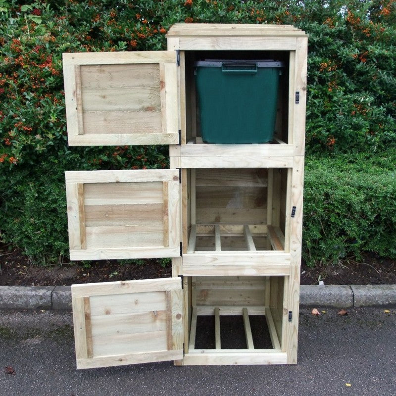 HNP Pent Bin Store - Classic Pressure Treated Overlap