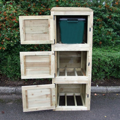 HNP Pent Bin Store - Classic Pressure Treated Overlap