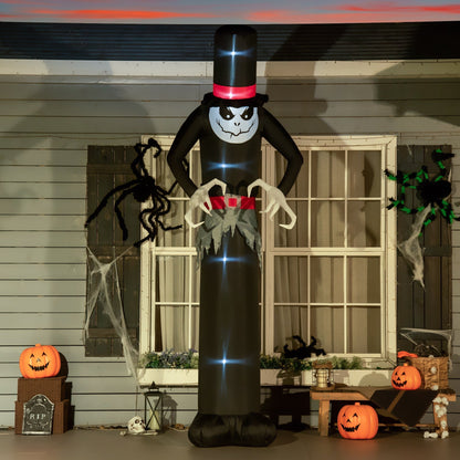 10ft Inflatable Halloween Skinny Ghost in a Tall Hat Primary Image