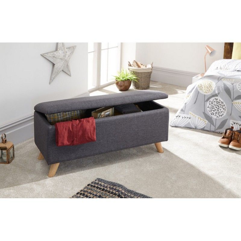 GFW Secreto Large Ottoman Grey 1 Door
