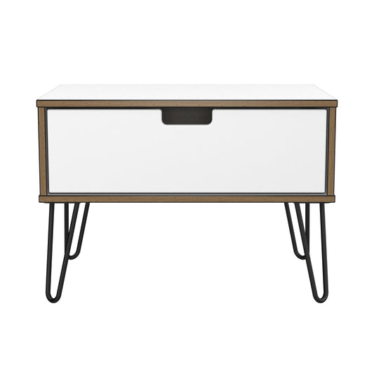 Shanghai C Side Table White 1 Drawer 58cm