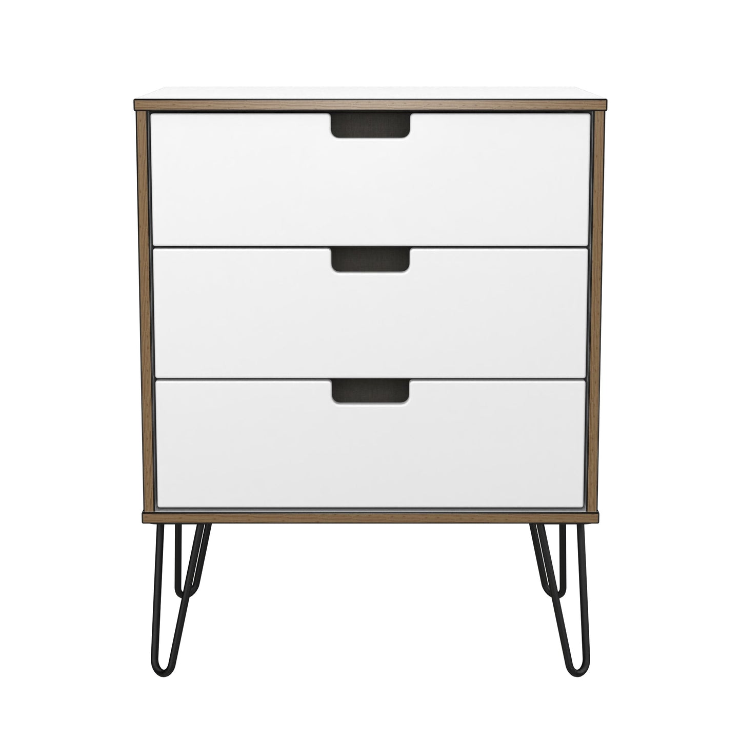 Shanghai C Chest of Drawers White 3 Drawers 58cm