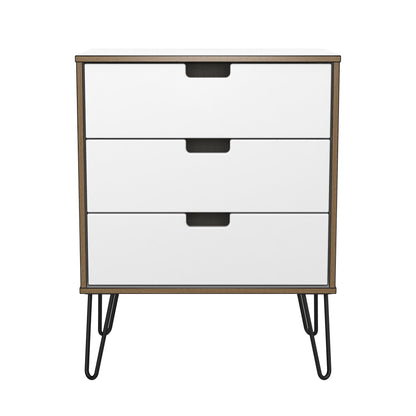 Shanghai C Chest of Drawers White 3 Drawers 58cm