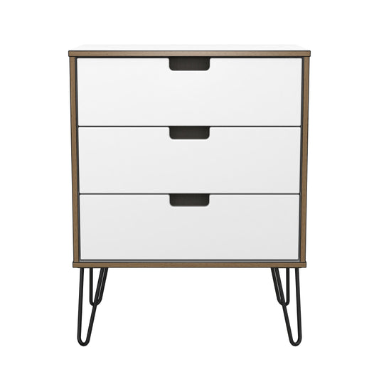 Shanghai C Chest of Drawers White 3 Drawers 58cm