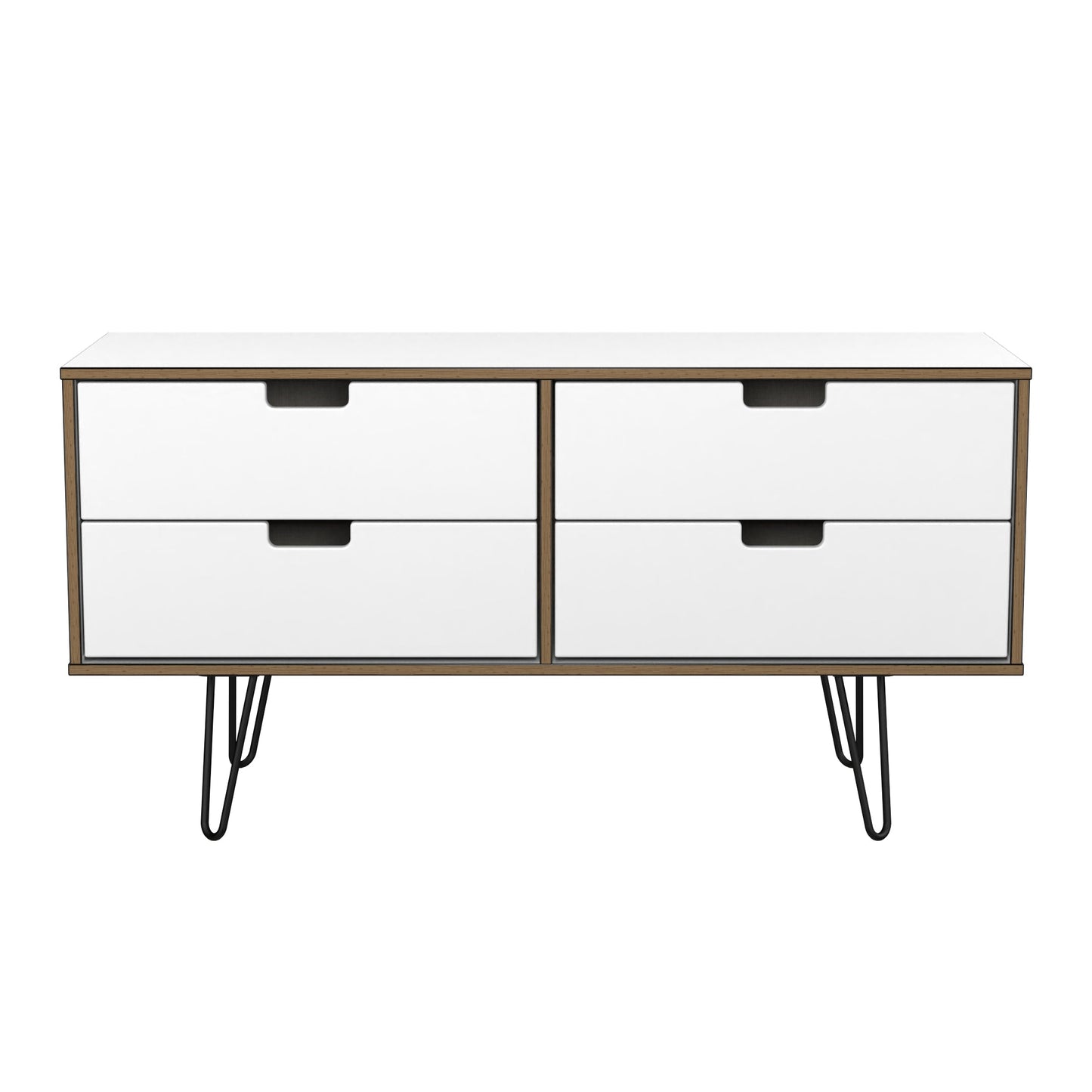 Shanghai C Large Chest of Drawers White 4 Drawers 115cm
