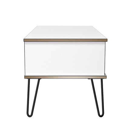 Shanghai C Coffee Table White 1 Shelf 1 Drawer 92cm