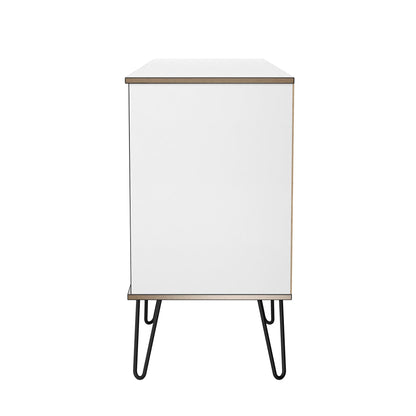 Shanghai C Large Sideboard White 2 Shelves 6 Drawers 152cm