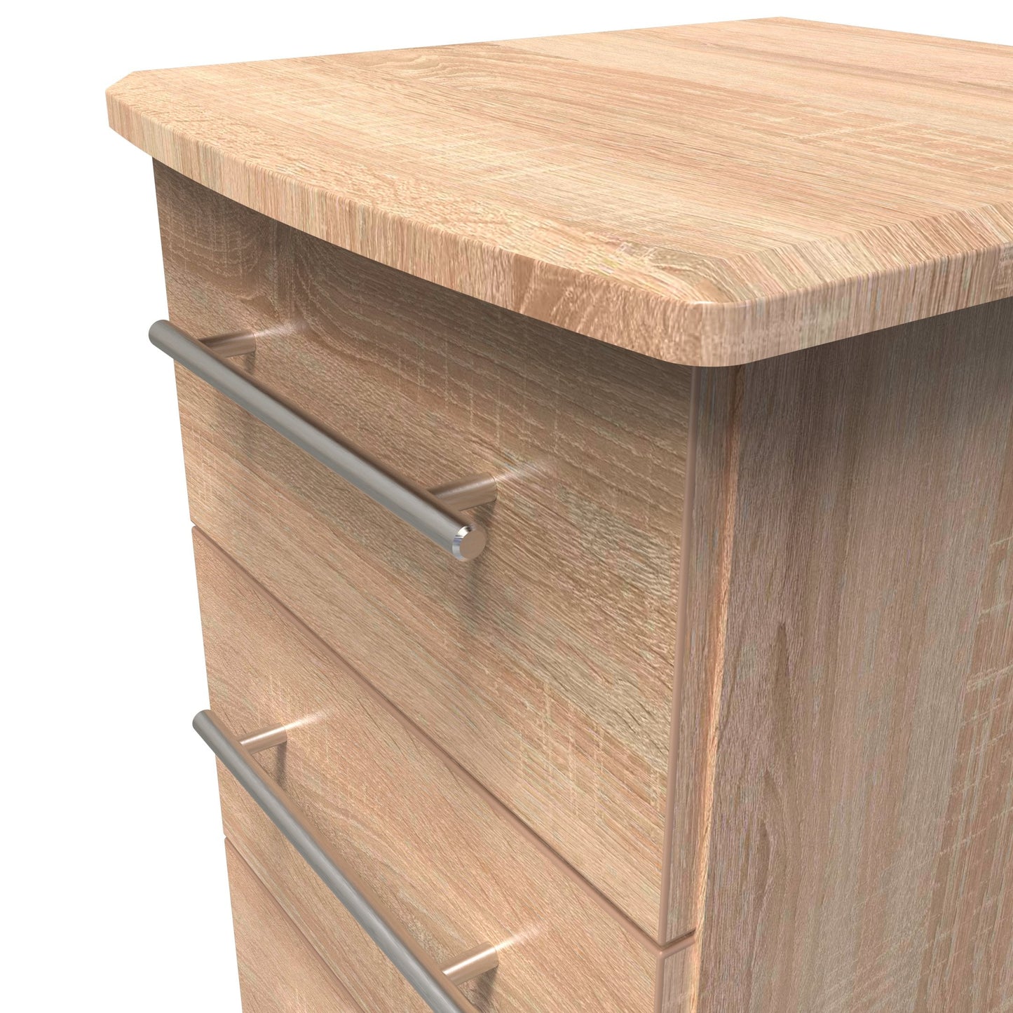 Sherwood Bedside Table Light Oak 3 Drawers 40cm