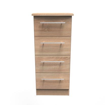 Sherwood Tallboy Light Oak 4 Drawers 40cm