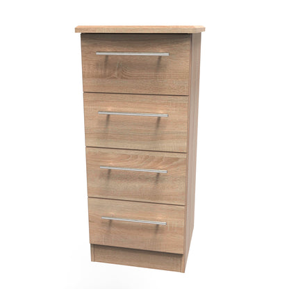 Sherwood Tallboy Light Oak 4 Drawers 40cm