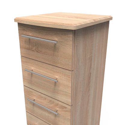 Sherwood Tallboy Light Oak 4 Drawers 40cm