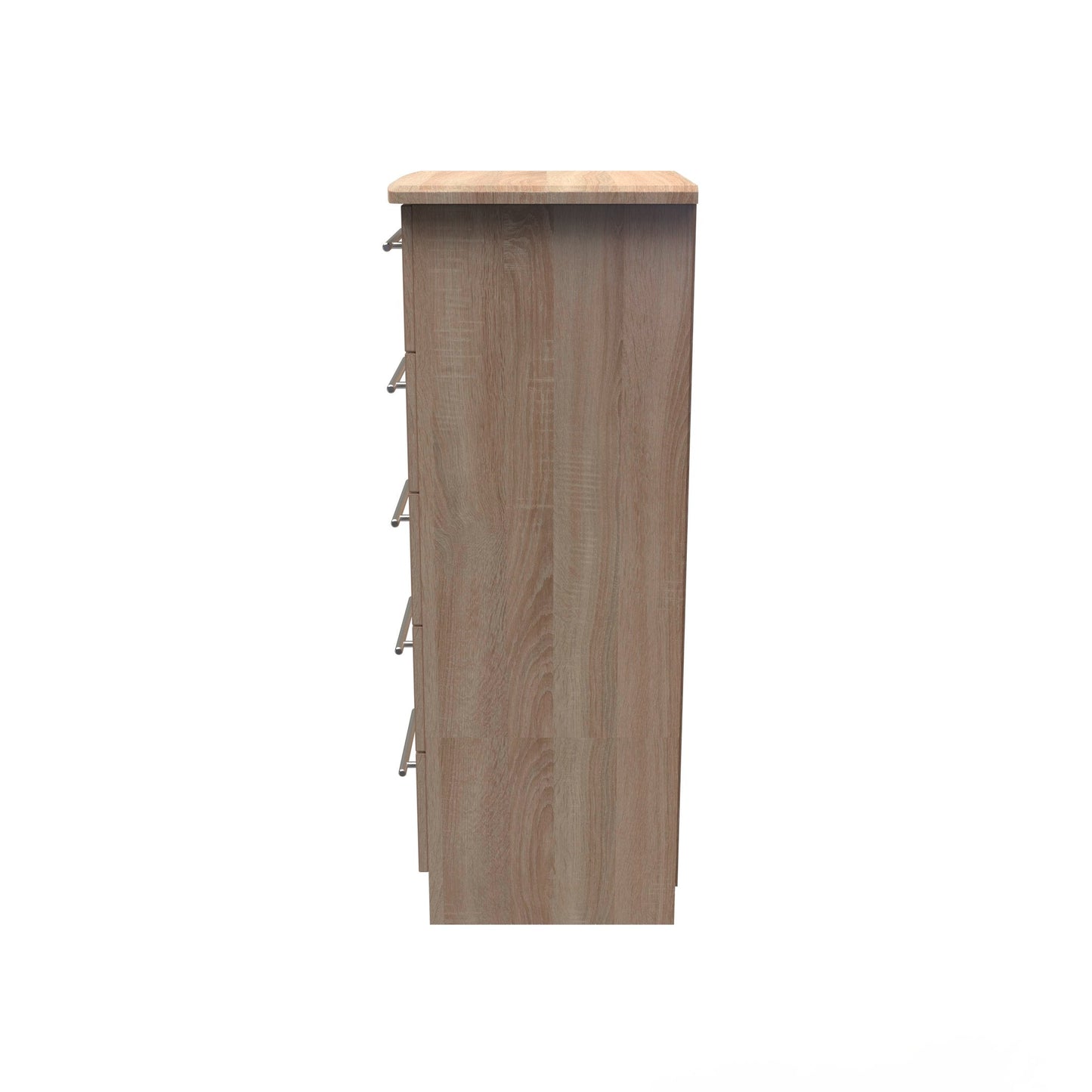 Sherwood Tall Tallboy Light Oak 5 Drawers 40cm