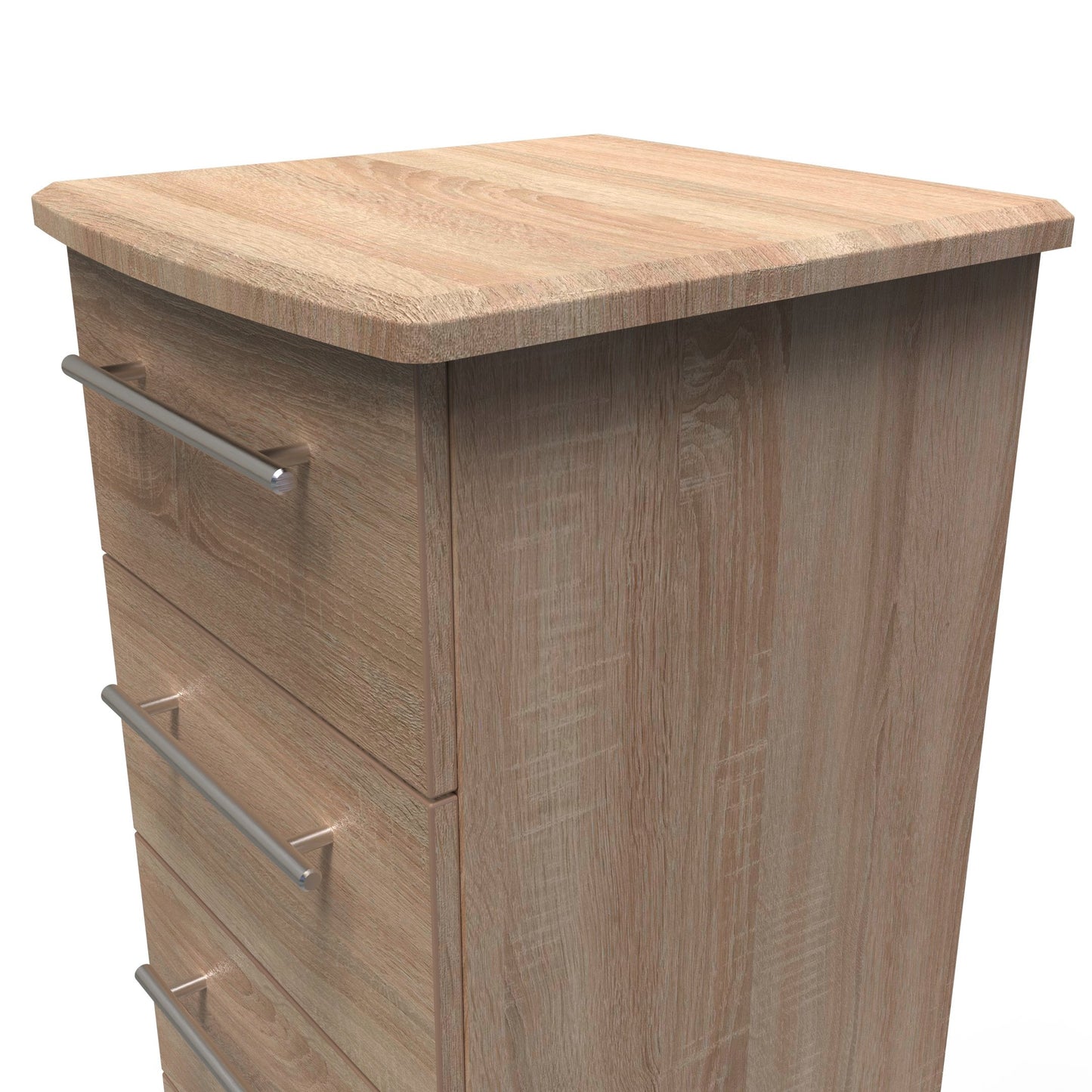 Sherwood Tall Tallboy Light Oak 5 Drawers 40cm