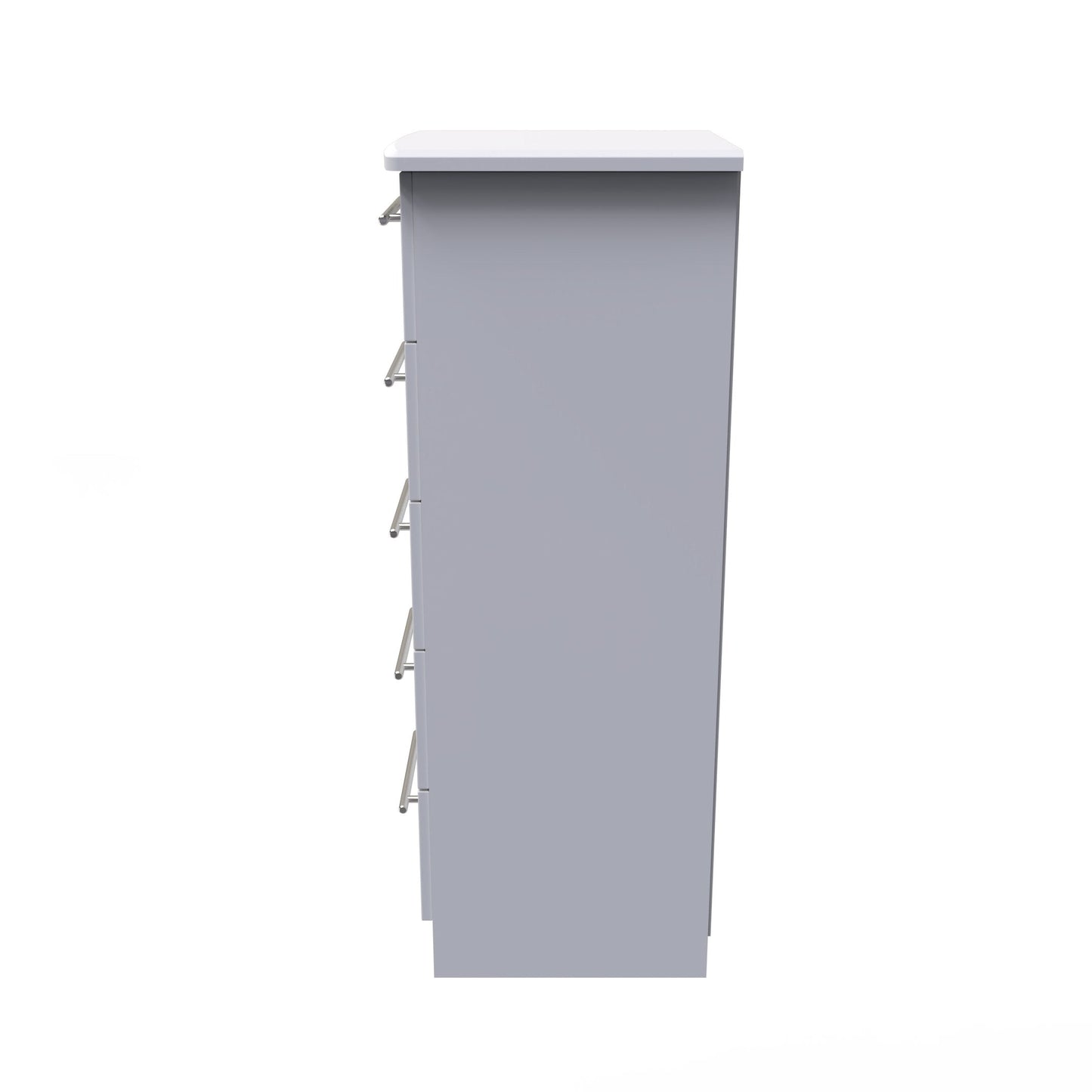 Sherwood Tall Tallboy Grey 5 Drawers 40cm
