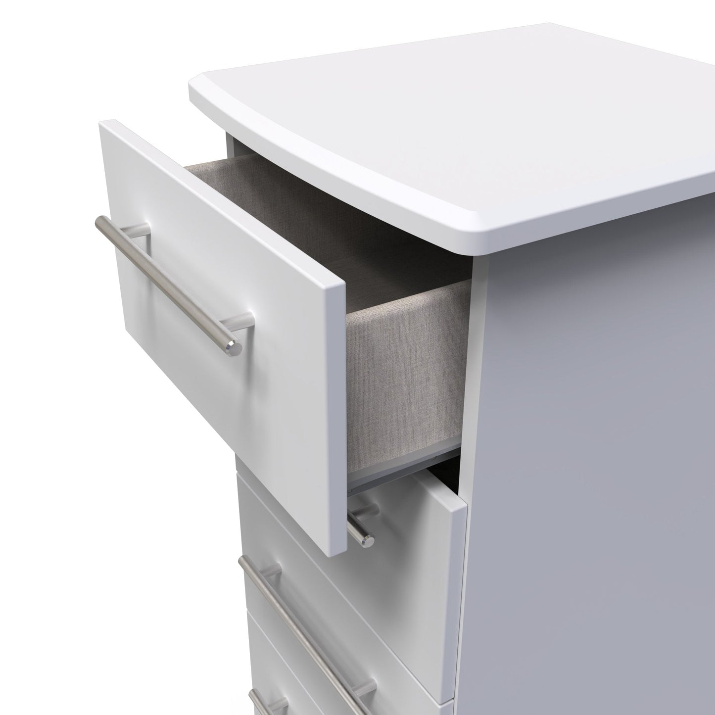 Sherwood Tall Tallboy Grey 5 Drawers 40cm