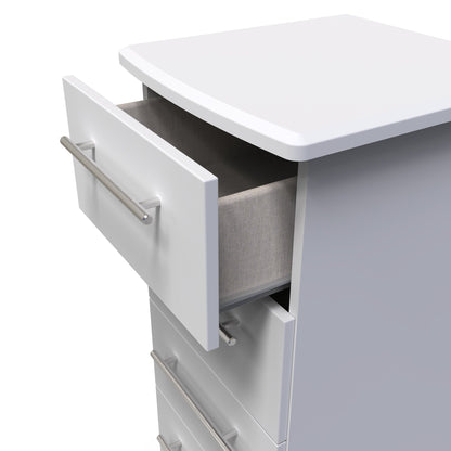 Sherwood Tall Tallboy Grey 5 Drawers 40cm