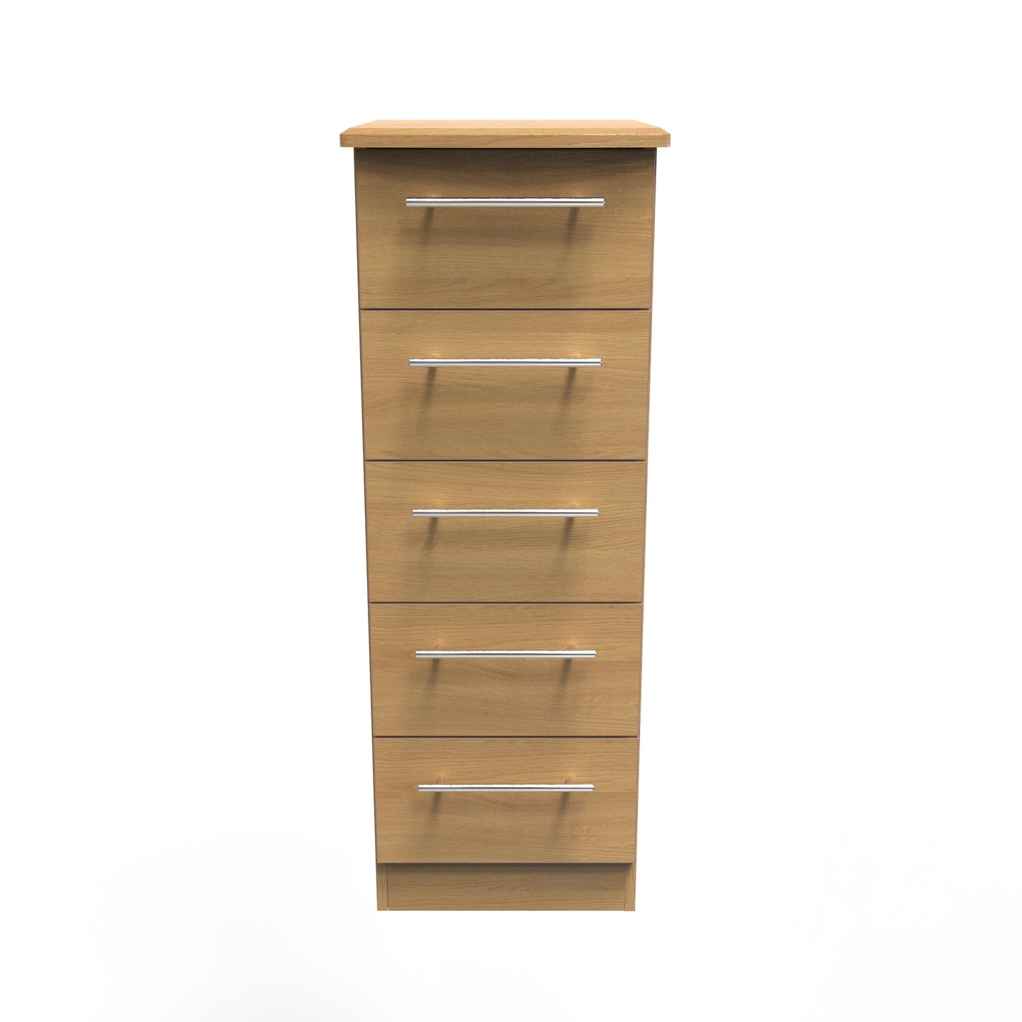 Sherwood Tall Tallboy Natural 5 Drawers 40cm