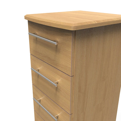 Sherwood Tall Tallboy Natural 5 Drawers 40cm