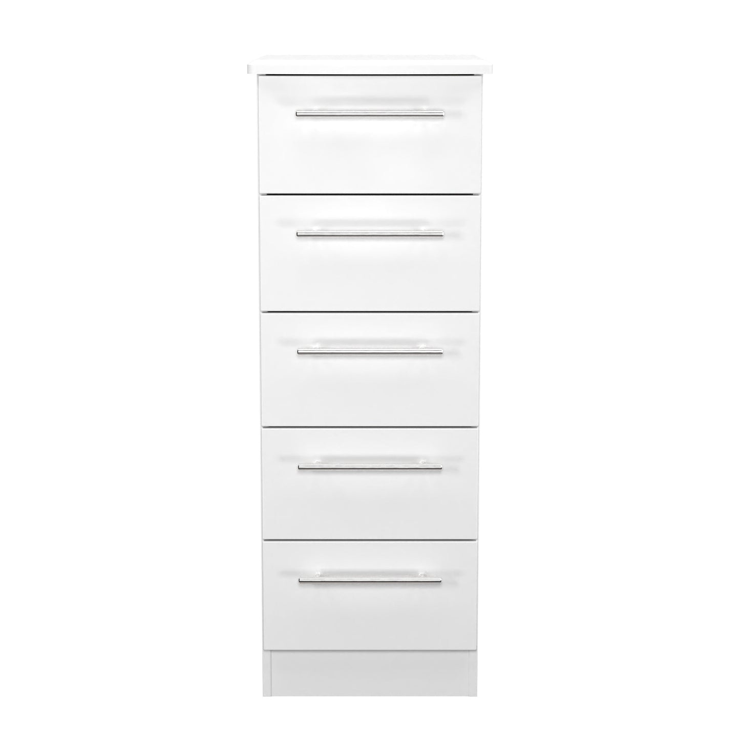 Sherwood Tall Tallboy White 5 Drawers 40cm