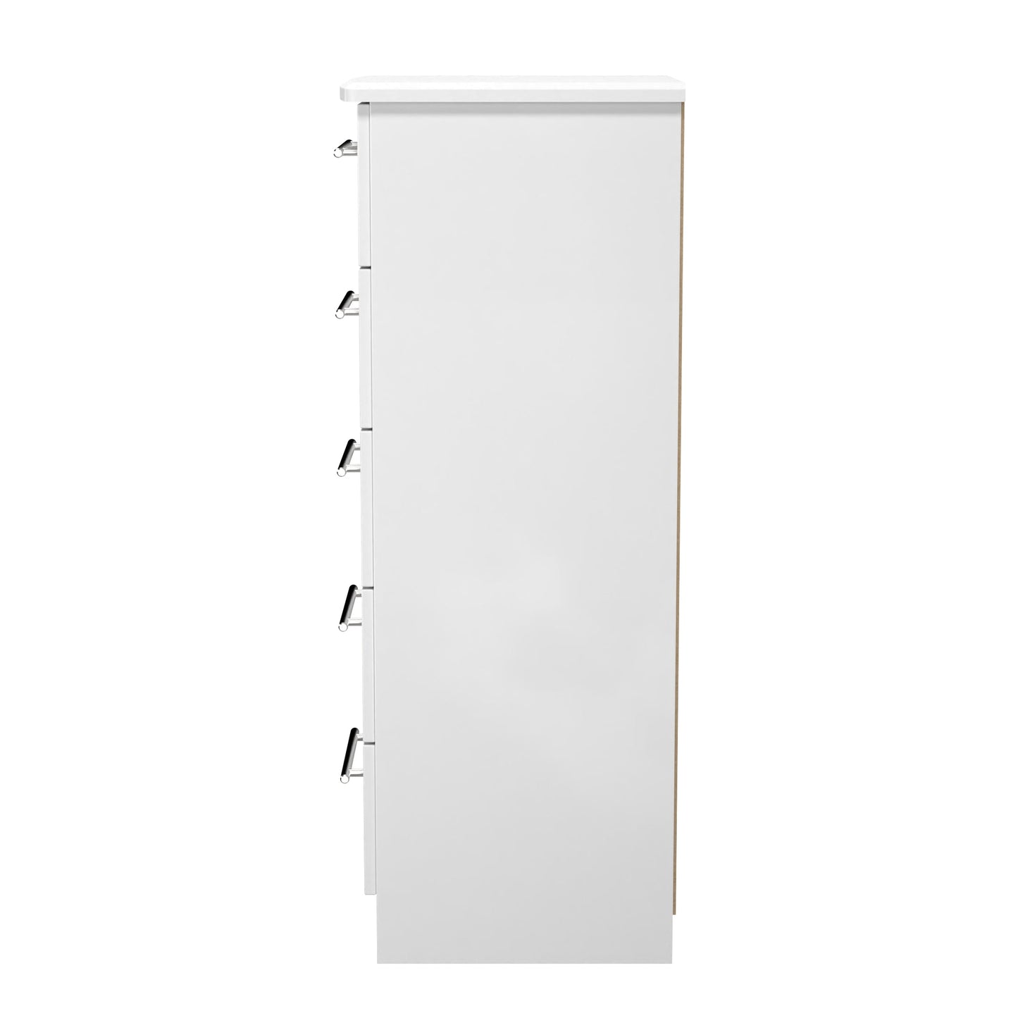 Sherwood Tall Tallboy White 5 Drawers 40cm