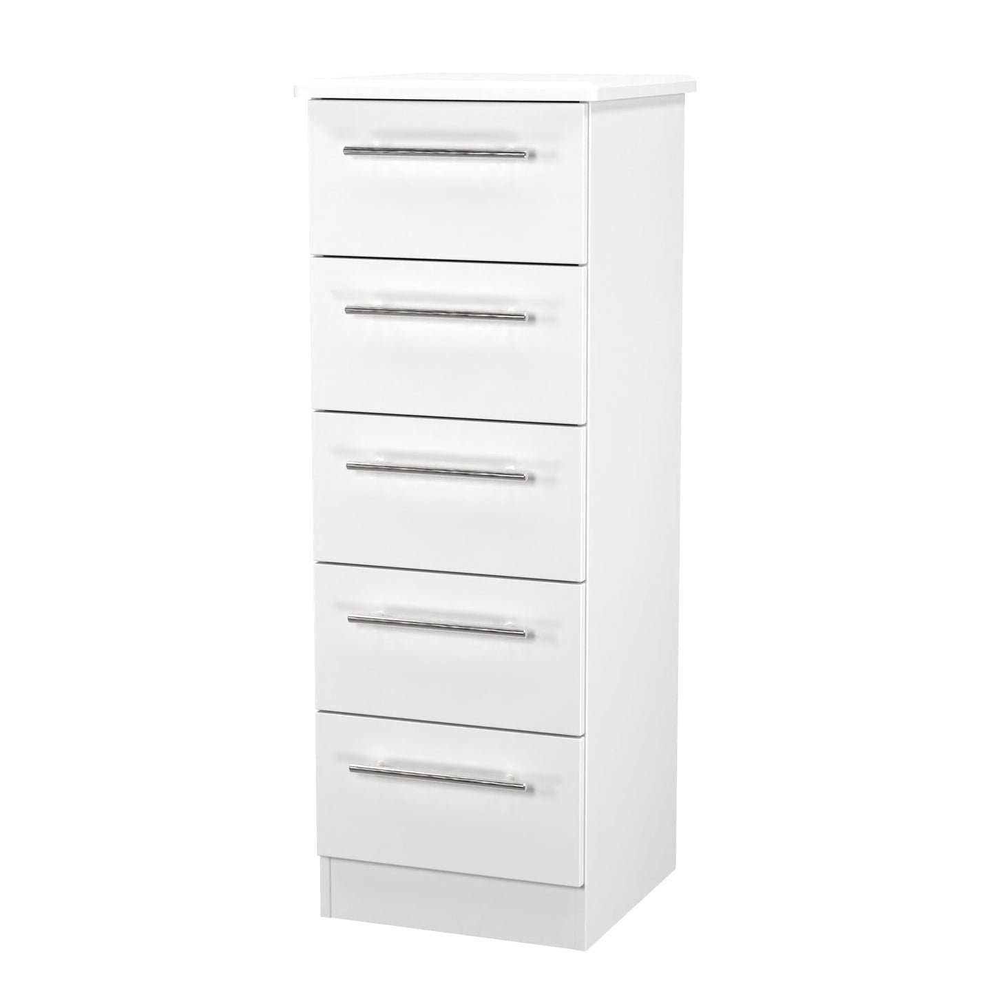 Sherwood Tall Tallboy White 5 Drawers 40cm