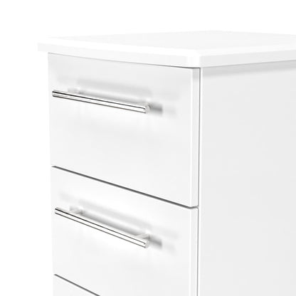 Sherwood Tall Tallboy White 5 Drawers 40cm