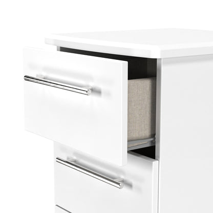 Sherwood Tall Tallboy White 5 Drawers 40cm