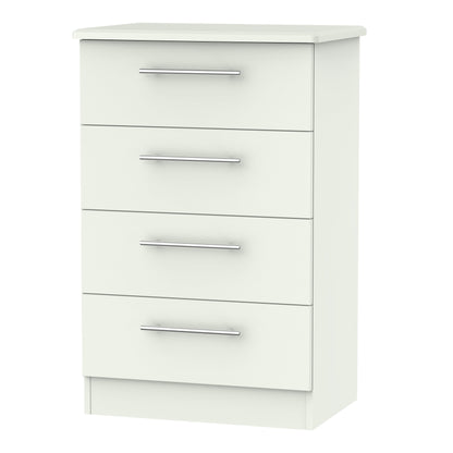 Sherwood Chest of Drawers White 4 Drawers 42cm