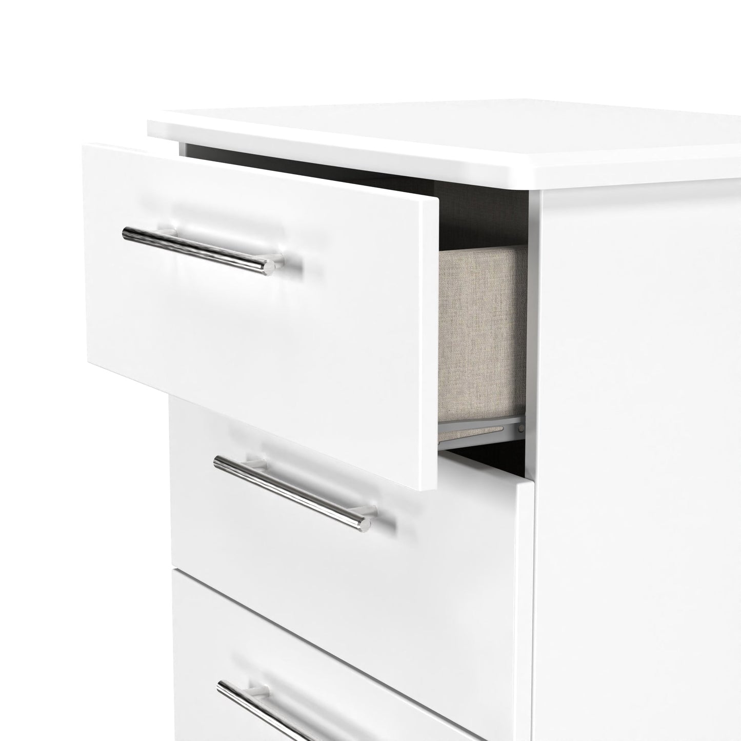 Sherwood Chest of Drawers White 4 Drawers 42cm