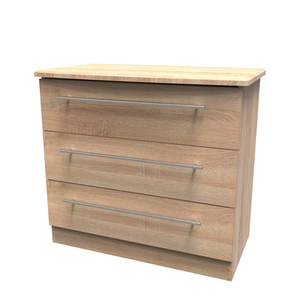 Sherwood Chest of Drawers Light Oak 3 Drawers 77cm