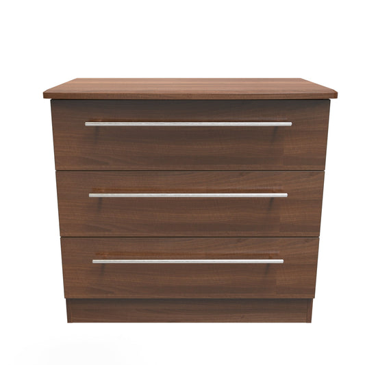Sherwood Chest of Drawers Walnut 3 Drawers 77cm