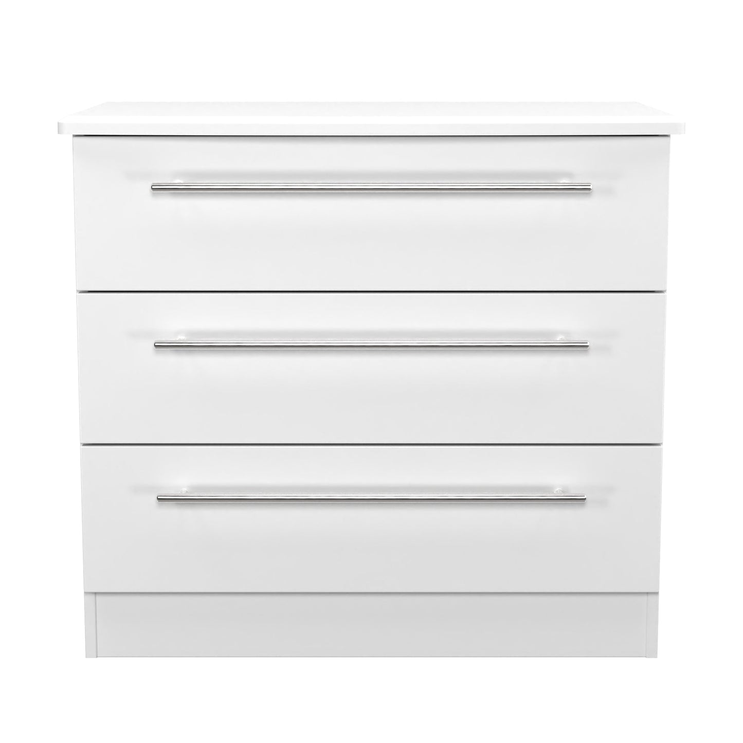 Sherwood Chest of Drawers White 3 Drawers 77cm