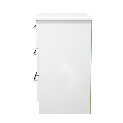Sherwood Chest of Drawers White 3 Drawers 77cm