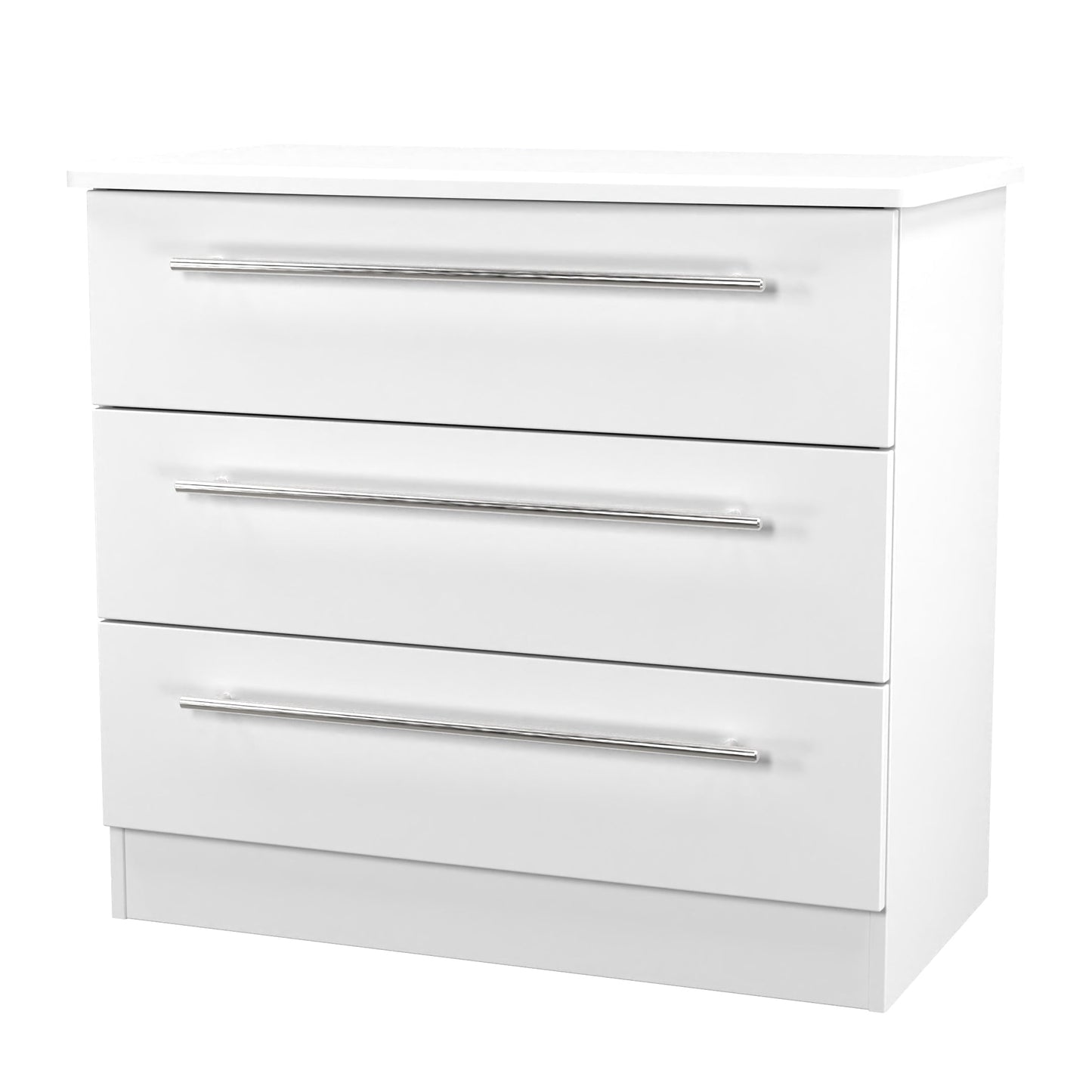 Sherwood Chest of Drawers White 3 Drawers 77cm
