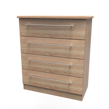 Sherwood Chest of Drawers Light Oak 4 Drawers 77cm