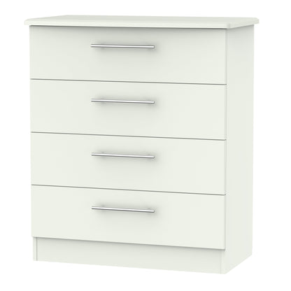 Sherwood Chest of Drawers White 4 Drawers 77cm