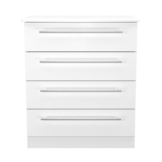 Sherwood Chest of Drawers White 4 Drawers 77cm
