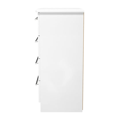 Sherwood Chest of Drawers White 4 Drawers 77cm